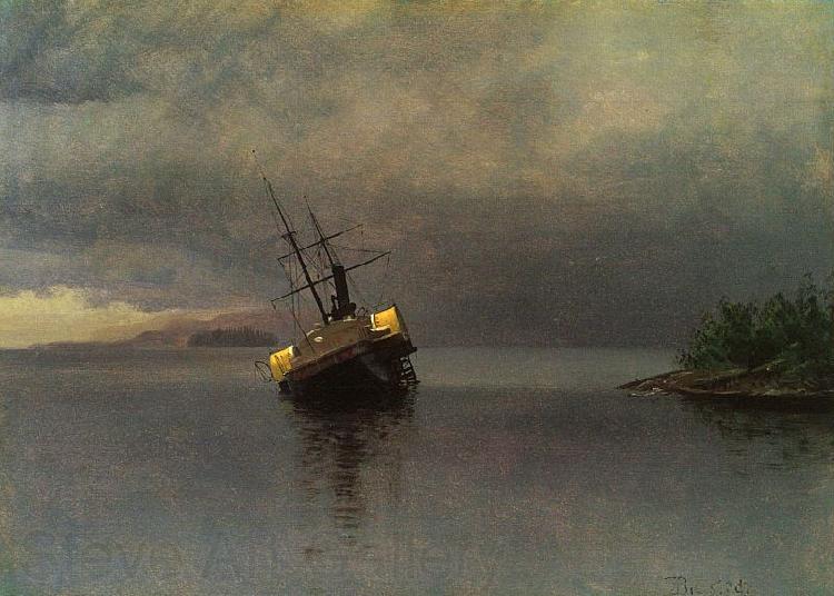 Albert Bierstadt Wreck of the Ancon in Loring Bay, Alaska Spain oil painting art